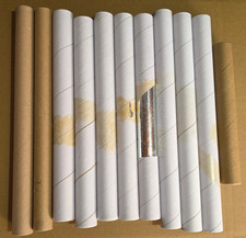 10 X Empty Thin Rolls Tubes Craft Art Cardboard Various Diameters Lenghts (a)