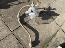 GEC WEMBLEY VINTAGE STREET LIGHT LANTERN ON SWAN NECK BRACKET 1950'S RETRO