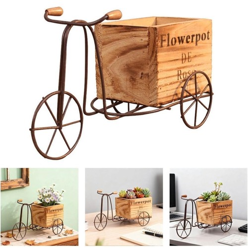 Metal tricycle shaped planter - tricycle,