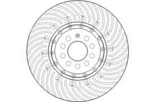 Brake Discs Front 334mm Fits Audi TT 3.2 8N VW Golf R32 MK4 02-06