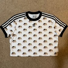 Adidas x Originals Fiorucci allover print top UK size 10 New  iconic angel print