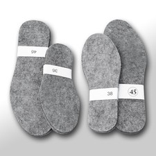 UNISEX FELT SHOES INSOLES - INNER FOR BOOTS, SHOES - MENS, LADYS - ALL SIZES