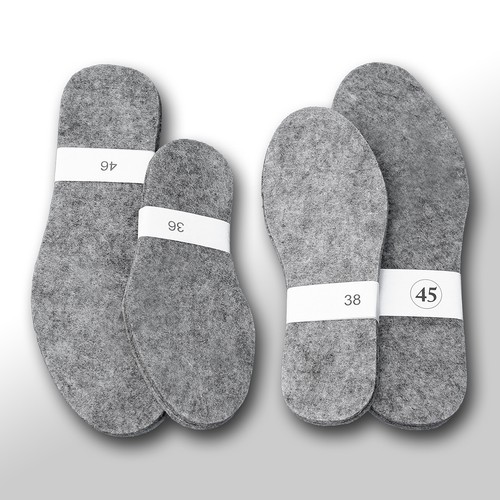 Unisex felt shoes insoles - felt,