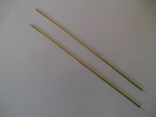 Brass baiting needles 15cm - baiting,
