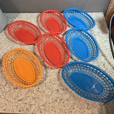 Oval Fast Food Baskets Plastic