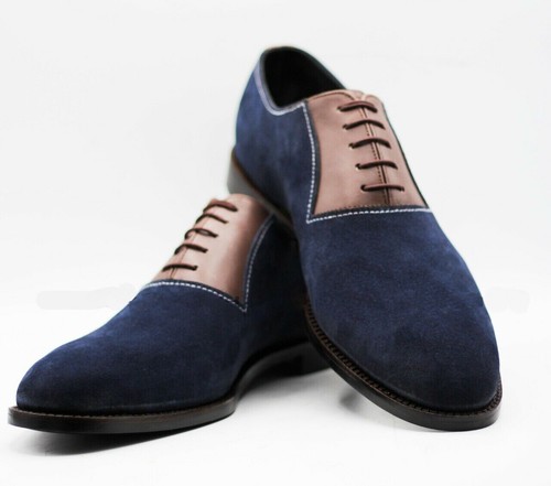 Handmade men genuine suede - suede, &