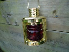 Ships Brass Port Side Oil Lamp Red Navigation Lantern /Starboard  Masthead Red