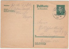Postal Stationery Germany German Empire, 1930. Woringen to Hamburg.   