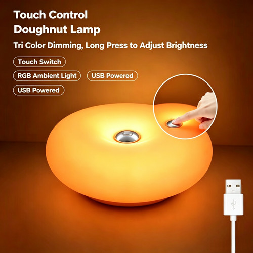 Doughnut table lamp - doughnut, lamp,