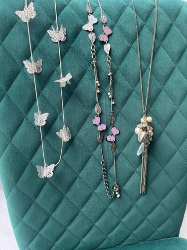 Ladies long necklaces three - long,