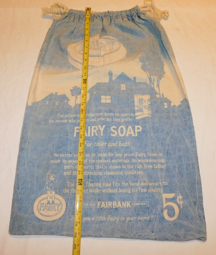 Vtg fairy soap drawstring - fairy,