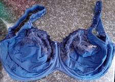 Prima Donna Deauville Bra 38I cup, Navy Blue, Diamante detail on strap