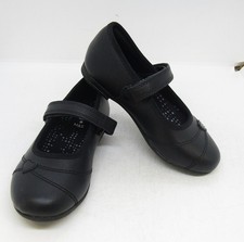 NEW BNWOT M&S Kids' Heart Ballet Leather School Slip-On Shoes- Size 9UK-RRP£20