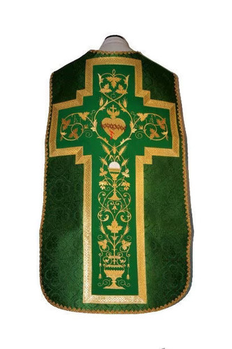 Green roman chasuble with - chasuble,