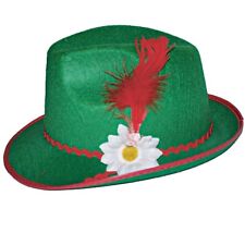 Green Bavarian Hat with Flower and Quill
