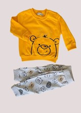 Pengim 2pc set girl boy 6-9-12-18M teddy joggers & sweatshirt fleece lining new