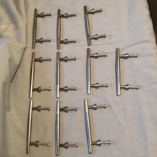 Wardrobe  Straight Metal 95mm Handles. 65mm Spacing.