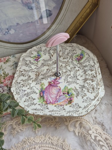 Vintage china cake stand - vintage,