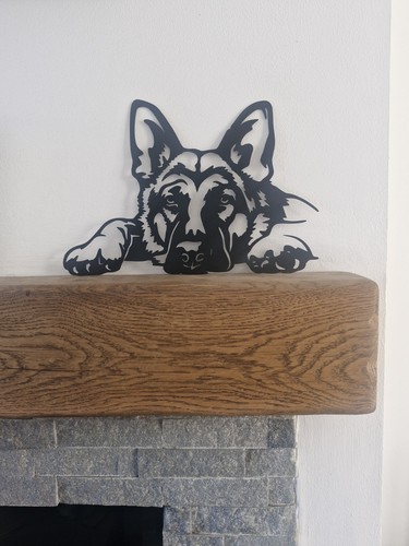 German shepherd metal - german, wall