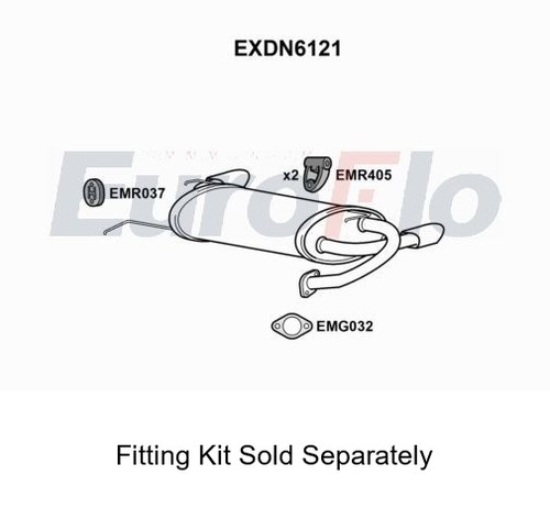 Rear muffler silencer - rear,