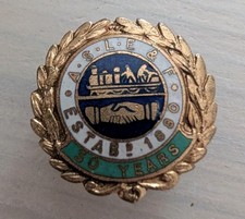 ASLEF Trade Union Badge Label