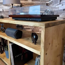 Vinyl Record Storage Unit Urban Reclamation Handmade Rustic Solid Wood