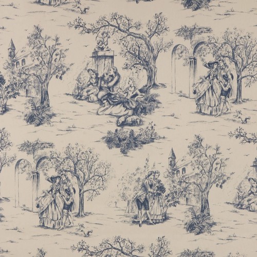 The lovers toile blue cream - the,