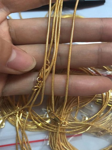 5pcs 18k gold plated snake - gold,