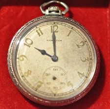 Antique pocket watch hamilton - antique,