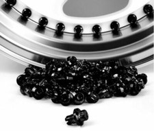 20 x Black Plastic Wheel Rivets Nuts Rim Lip Replacement Alloys BBS Rep