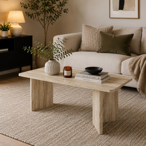 Coffee table 100cm rectangular - coffee,