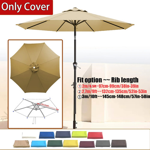 Large parasol umbrella - 2m,