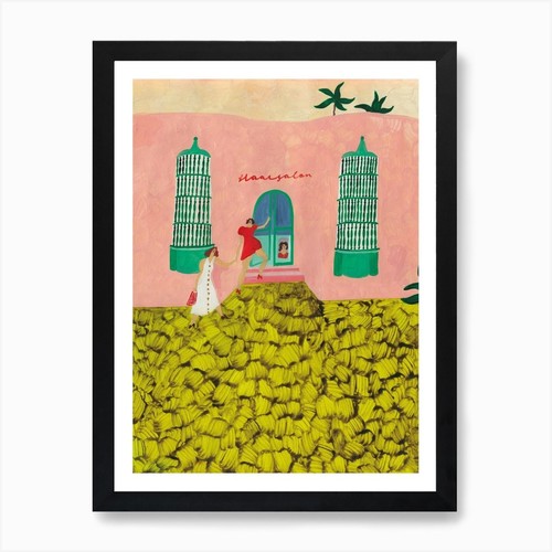 Hairdresser art print framed - print,