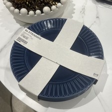 Ikea Strimmig Dinner Plates X4