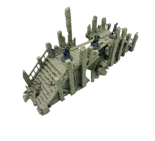 Ruined medieval bridge - ruined,