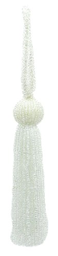 Beaded key tassel - key,
