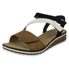 Ladies Rieker Strappy Summer Sandals V3670