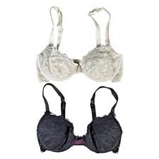 Bundle of 2 La Senza Balconette Bra Underwired Black White Lace Adjustable 70 DD