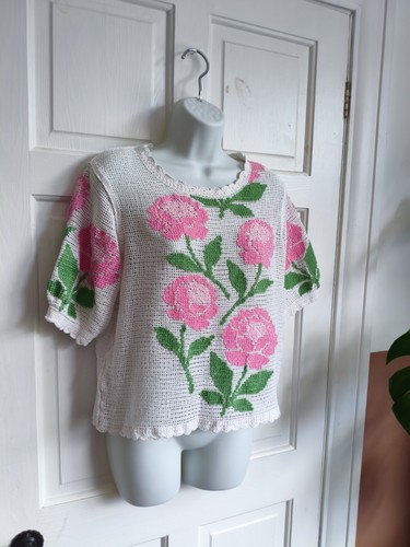 Next crochet top pink rose - pink,