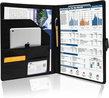 A4 Clipboard Folder With Storage Leather Magnetic GraduatePro - READ DESCRIPTION