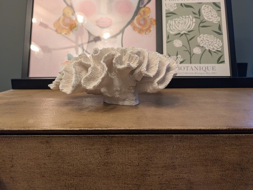 Faux white coral ornament - white,