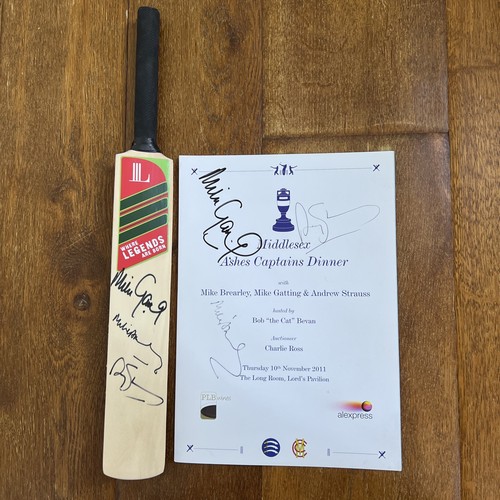Mini cricket bat signed - cricket,