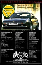 GINETTA 'G32' Sports Car ADVERT : Original Vintage 1990 Print Ad 705/14