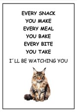 Maine Coon I’ll Be Watching You sign, Maine Coon Metal Sign, Maine Coon Plaque,