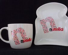 Nutella Mug & Nutella Plate.  Nutella Breakfast Set. Ceramic. PERFECT CONDITION.
