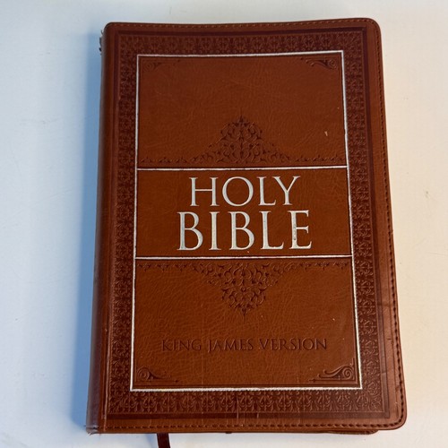 Holy bible kjv brown faux - holy,