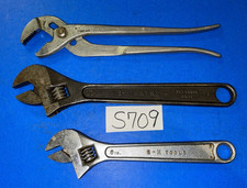 S-K TOOLS 3 PIECE CRESCENT STYLE WRENCHES, ADJUSTABLE JAW PLIERS
