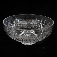 Cut crystal fruit / trifle bowl - 20 cm di'r - 1.5 L - fans & diagonals