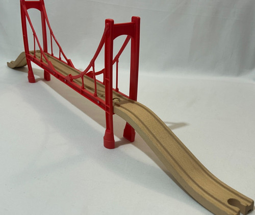 Wooden suspension bridge with - bridge,