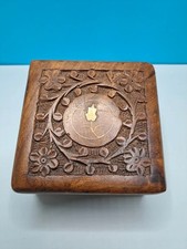 Vintage Wooden Box Hand Carved